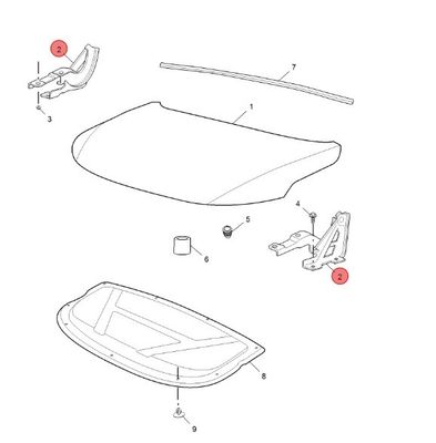 Staal motor dekking kap scharnier links voor MG6 EMG6 10155525 Langdurige prestaties