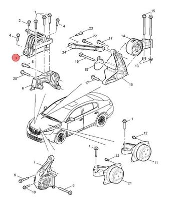ROEWE SAIC 2.5 motor motor reserveonderdelen rechter motor steuntje voor Rw 950 22744337 Beste