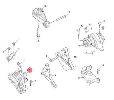 MG GS Motor Montage Support OEM 30064476 voor prestaties en gemakkelijke installatie