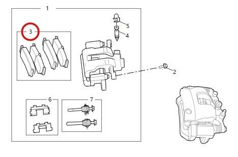 Onderdelen en toebehoren voor voertuigen Remschijven voor V90/EV90 Elektrische rem c00212546 8x9x6,6 cm