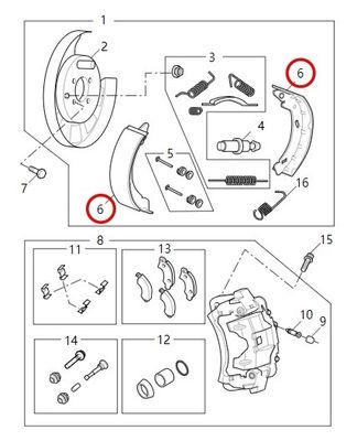 Autoonderdelen Handremkussens voor A80/RV80B/V80 OEM-NO. C00013527