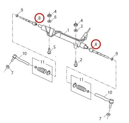 Voorste rek Einde Binnenste strik voor V80 Maxus A80/EV80/RV80B Auto stuuronderdelen C00013512