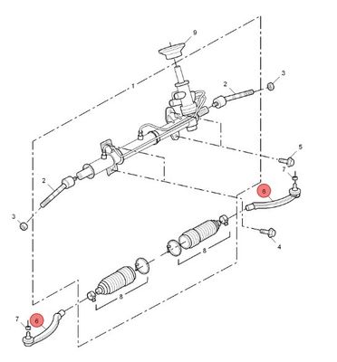 Duurzame autoonderdelen Bindstaaf Eind R Voor Mg6/Roewe 550 24x7.5x4.5cm Jaar 2020- 10001518